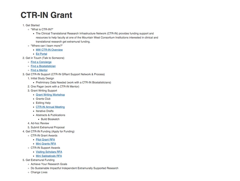 CTR-IN Grant